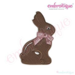 Chocolate Bunny Filled Embroidery Design