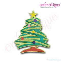 Christmas Tree 3 Filled Embroidery Design