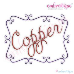 Copper Monogram Font Frame