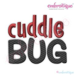 Cuddle Bug Filled Embroidery Design