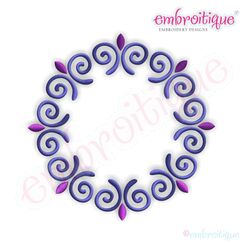 Curly Circle 2 Font Frame