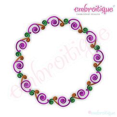 Curly Circle Font Frame