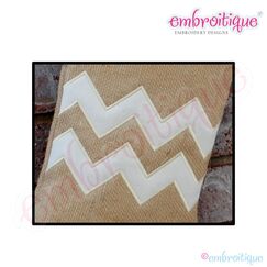 Double Chevron Applique - Satin and Raw Edge - 13 sizes