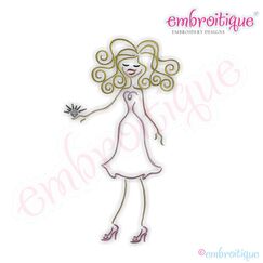 Engagement Girl Embroidery Design