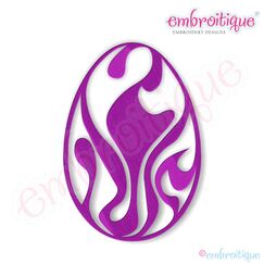 Fancy Easter Egg 4 Filled Embroidery Design