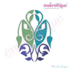 Fancy Easter Egg 5 Filled Embroidery Design