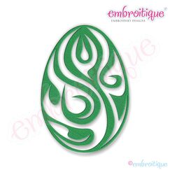 Fancy Easter Egg 8 Filled Embroidery Design