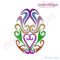 Fancy Easter Egg 9 Filled Embroidery Design