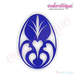 Fancy Easter Egg 26 Filled Embroidery Design