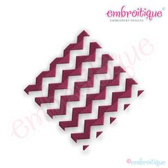 Chevron Diamond Filled Embroidery Design - Large