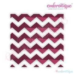 Chevron Square Filled Embroidery Design - Large