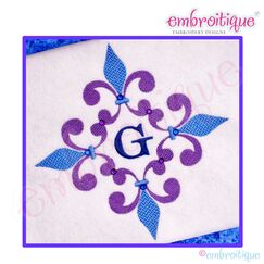Fleur de Lis Framed Monogram - 6, 7, 8 inch