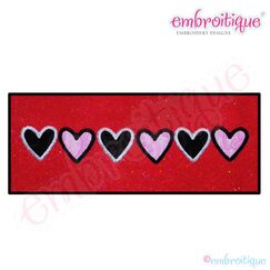 Line of Hearts Applique