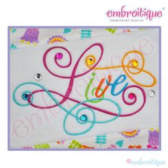 Live Calligraphy Script Embroidery Design - Large