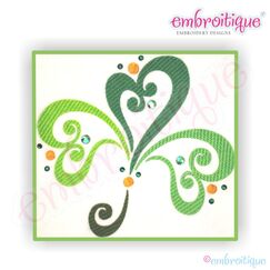 Ornate Curly Shamrock - Large