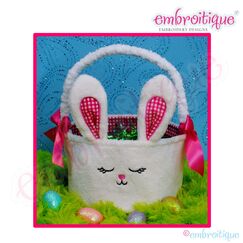 Posh and Proper - Bunny Bucket - PDF Combination Embroidery & Sewing Pattern