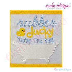 Rubber Ducky You're the One Bathtub Applique - Small