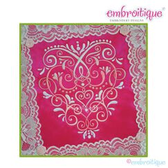 Curly Victorian Flourished Ornate Heart - Small