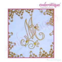 Vintage Floral Alphabet Monogram Font Set - 2", 2.5", 3"
