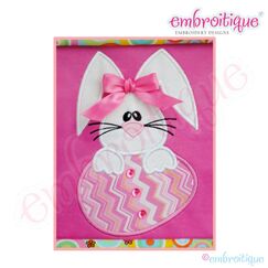 Bunny with Egg Applique - Large