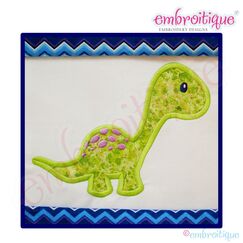 Long Neck Baby Dinosaur Applique - Small