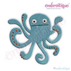 Octopus Filled Embroidery Design