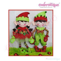 Christmas Elf Doodley Doll Main Pattern - Used to create Elfis & Elfira