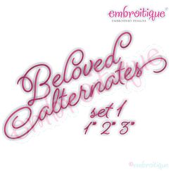 Beloved Alternates Set 1 - Beautiful Calligraphy Monogram Alphabet 1", 2", 3" - EXCLUSIVE