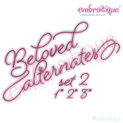 Beloved Alternates Set 2 - Beautiful Calligraphy Monogram Alphabet 1", 2", 3" - EXCLUSIVE