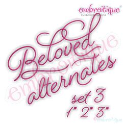 Beloved Alternates Set 3 - Beautiful Calligraphy Monogram Alphabet 1", 2", 3" - EXCLUSIVE