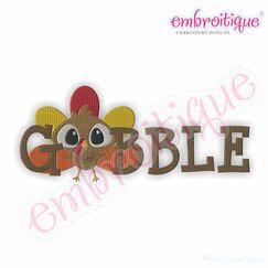 Gobble with Turkey Filled Adorable Thanksgiving design