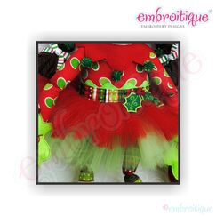 Posh & Proper - Embroitique Elfira Christmas Elf Tutu PDF pattern