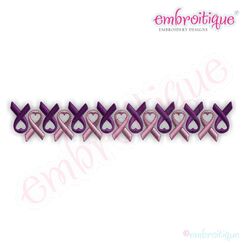 Row Of Ribbons -  Breast Cancer Awareness Month