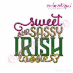Sweet and Sassy Irish Lassie - Adorable St. Patrick's Day Word Block