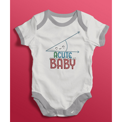 Acute Baby - Adorable Funny Nerdy Math Design  2 versions included  for boys and girls