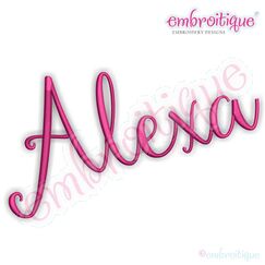 Alexa Monogram Set - Beautiful hand drawn calligraphy font for embroidery