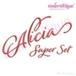 Alicia Calligraphy Monogram - Super Set - Embroitique Exclusive!