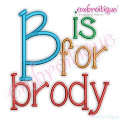 Brody Whimsical Handwritten Monogram Font - great for Boys & Girls!