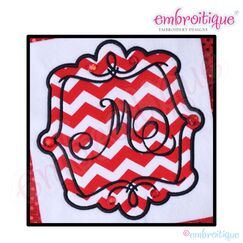 Brown Applique Font Frame