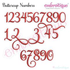 Buttercup Monogram Set Numbers - Small