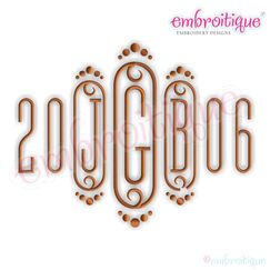 Cameo Decorative Initial Monogram Set - Medium - 5" 6" 7" Font  Set