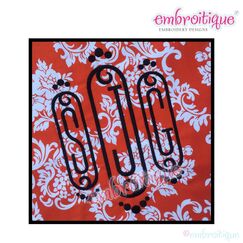 Cameo Decorative Initial Monogram Set - SMALL  -  2" 3" 4" Sizes Included   Embroidery Alphabet Font Letters