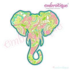 Elephant Head Applique - Alabama Bama Roll Tide Crimson