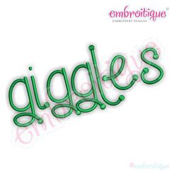 Giggles Embroidery Font Monogram Set