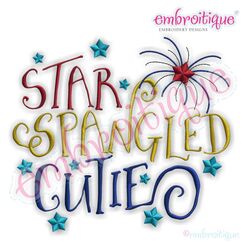 Star Spangled Cutie - Adorable 4th of July Design