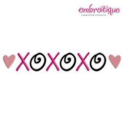XOXO Kisses and Hugs Embroidery Design