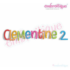 Clementine Set 2 Monogram Font- great for boys & girls - 0.75", 1", 1.5", 2", 3"