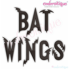 Bat Wing Halloween Font-1", 2", 3", 4", 5"  A-Z, 0-9