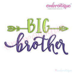 Big Brother With Arrow- Sibling design -  Machine Embroidery File