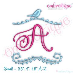 Bird Frame Monogram Font Small Sizes